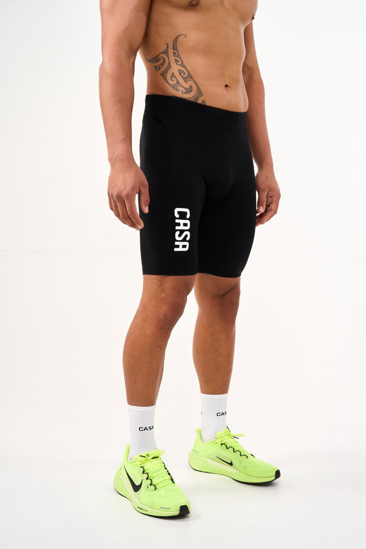 Men's Casa Running Half Tights - Black